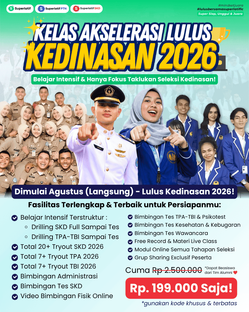 Ringkasan fasilitas Kelas Akselerasi Kedinasan 2026