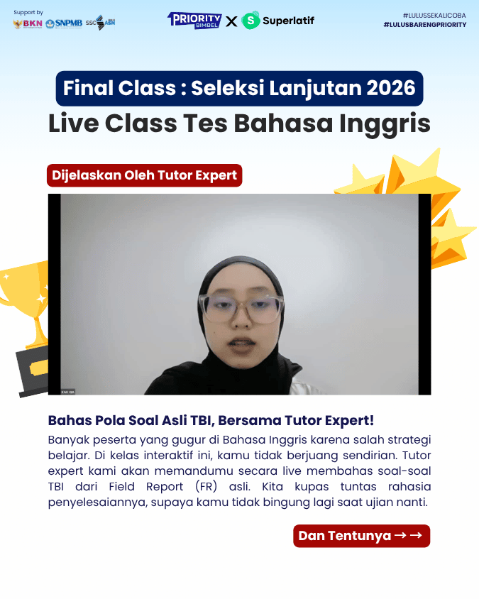 Poster Final Class Intensif Online: Seleksi Lanjutan 2026 - 2